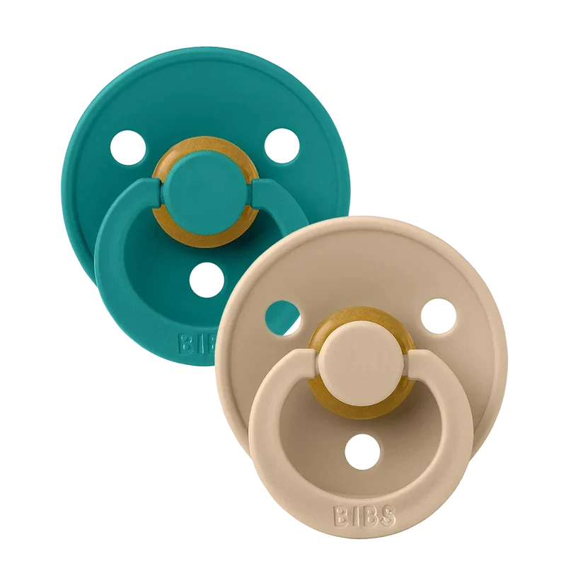Colour Pacifiers 2 Pack - Scuba/Taupe