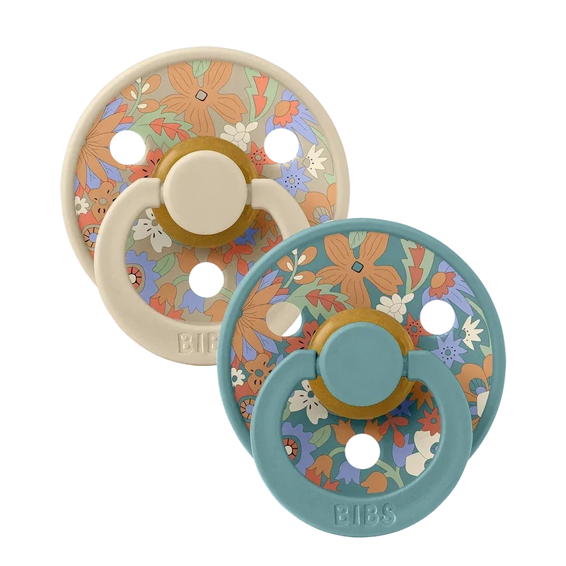 BIBS x LIBERTY Colour Pacifiers 2 Pack June Blossom - Vanilla Hush Mix