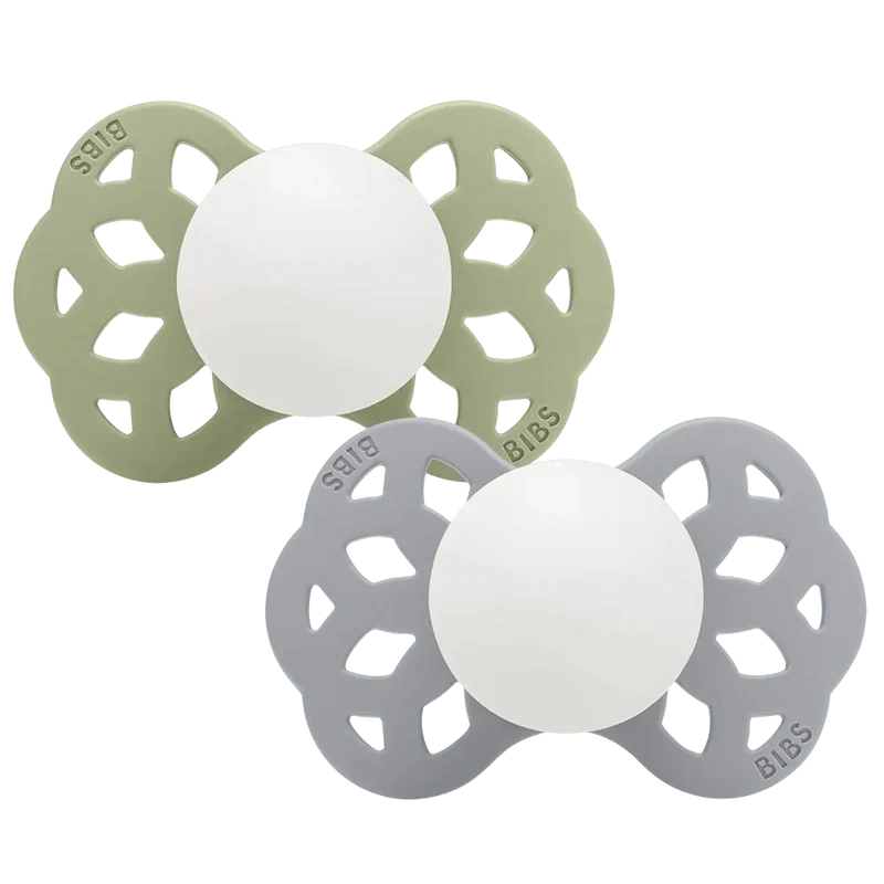 Infinity GLOW Pacifiers 2 Pack - Sage/Cloud