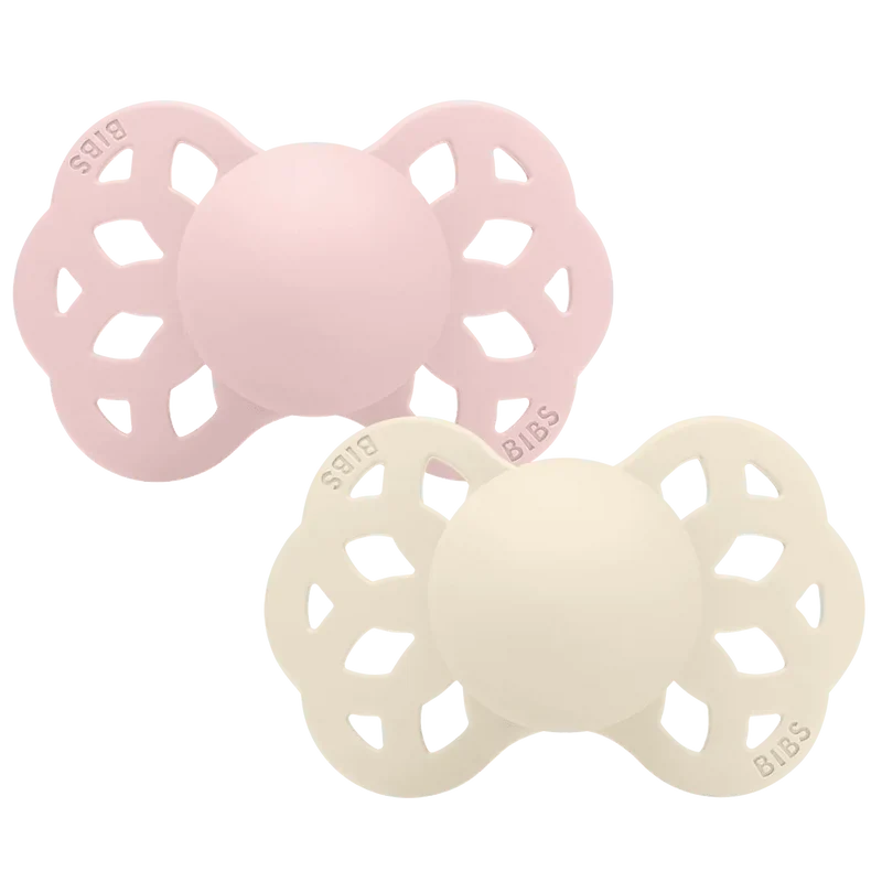 Infinity Pacifiers 2 Pack - Ivory/Blossom