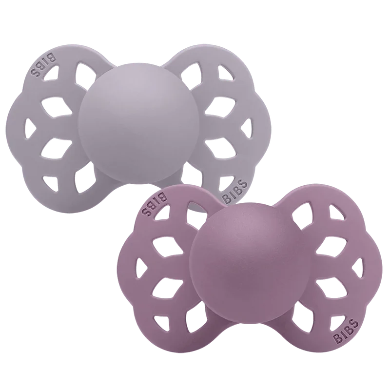 Infinity Pacifiers 2 Pack - Fossil Grey/Mauve