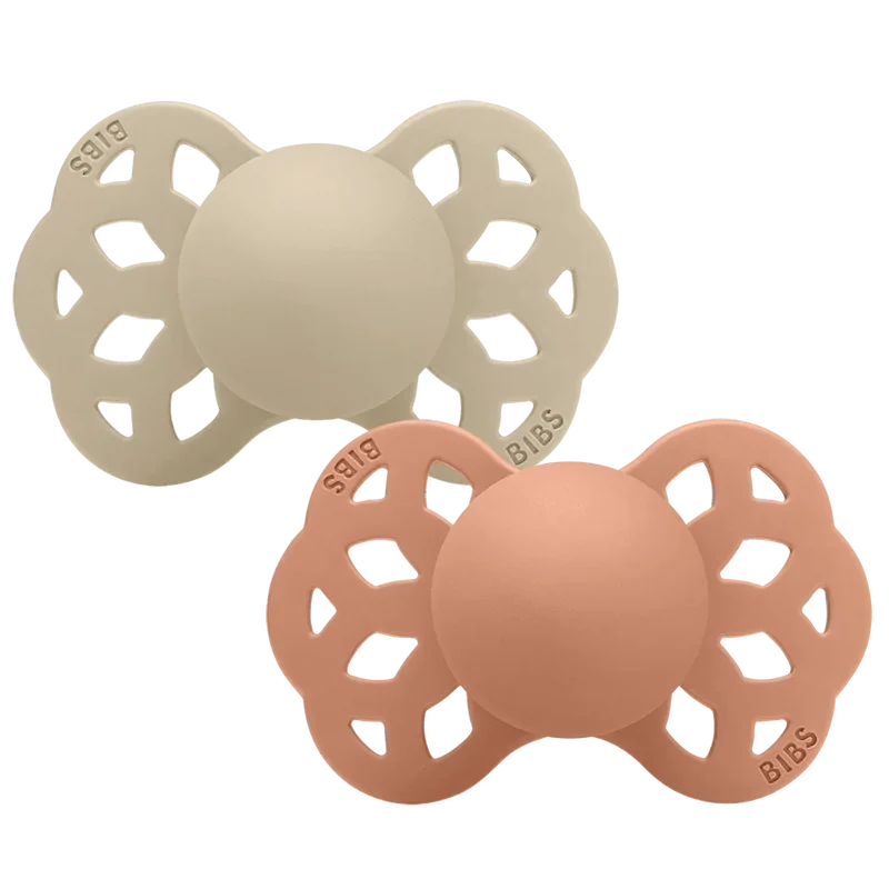Infinity Pacifiers 2 Pack - Vanilla/Peach