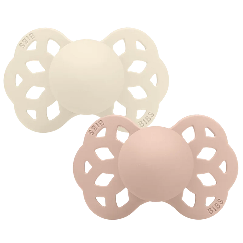 Infinity Pacifiers 2 Pack - Ivory/Blush