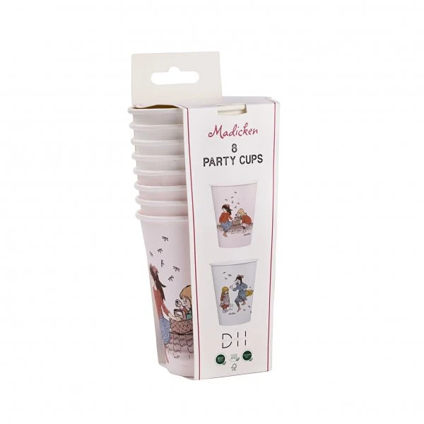Pappersmugg - Madicken 8-pack 250ml