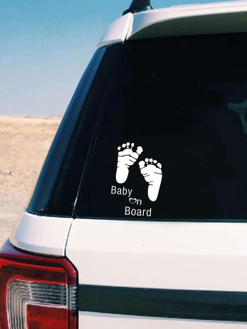 Bildekal, Baby on board fötter