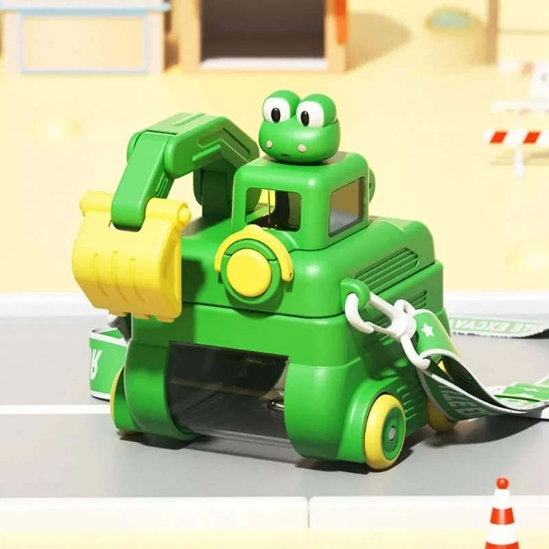 TinyExcavators – Unikt & funktionellt – Grävmaskin-vattenflaska med sugrör