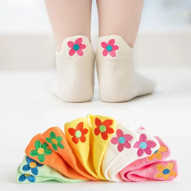 PlayfulToes – Färgglada & mjuka – korta barnstrumpor (5-pack)