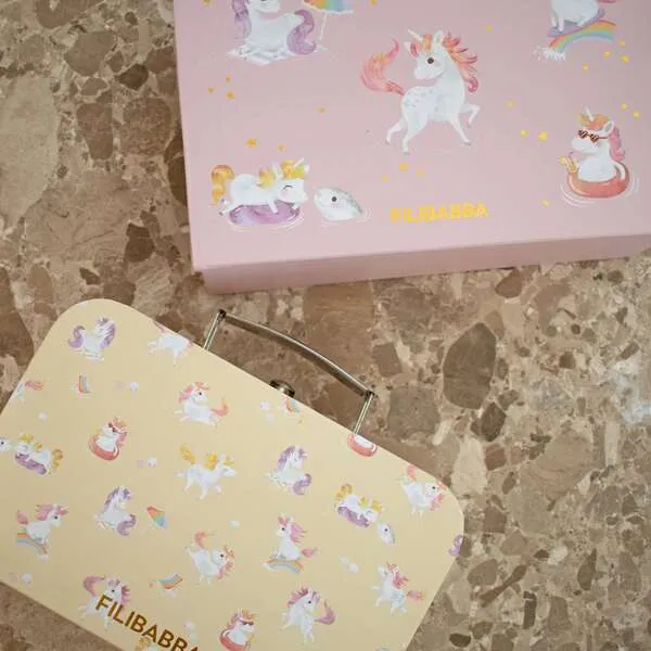 Resväskset för lek och förvaring – 2-pack – Unicorn