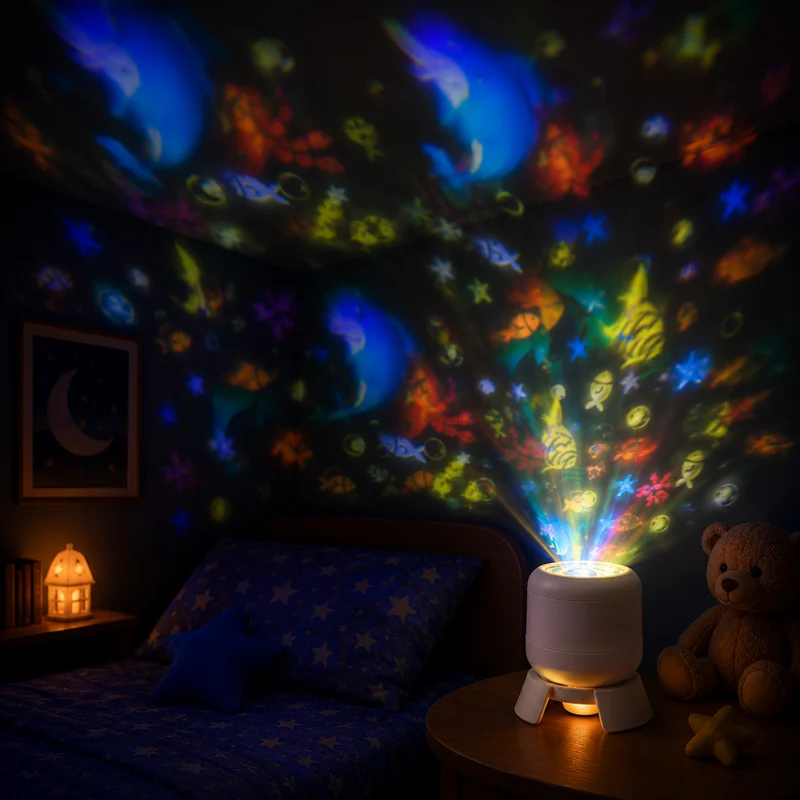 SeaDream – Lekfullt & lärorikt – 360° roterande LED-nattlampa