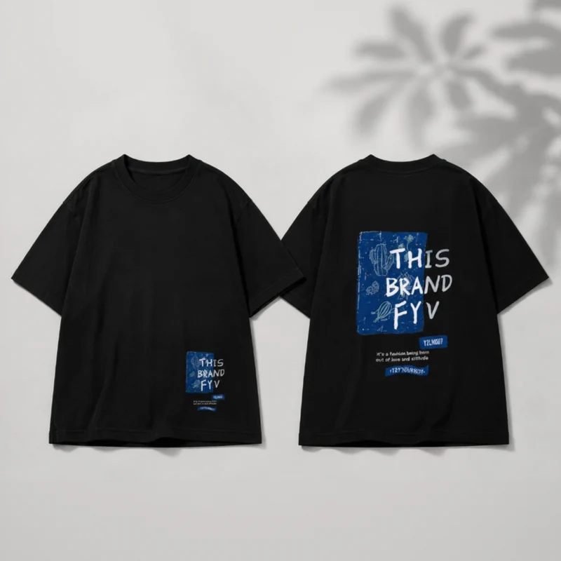 BrightTees – Bekväm och färgglad – T-shirt med tryck