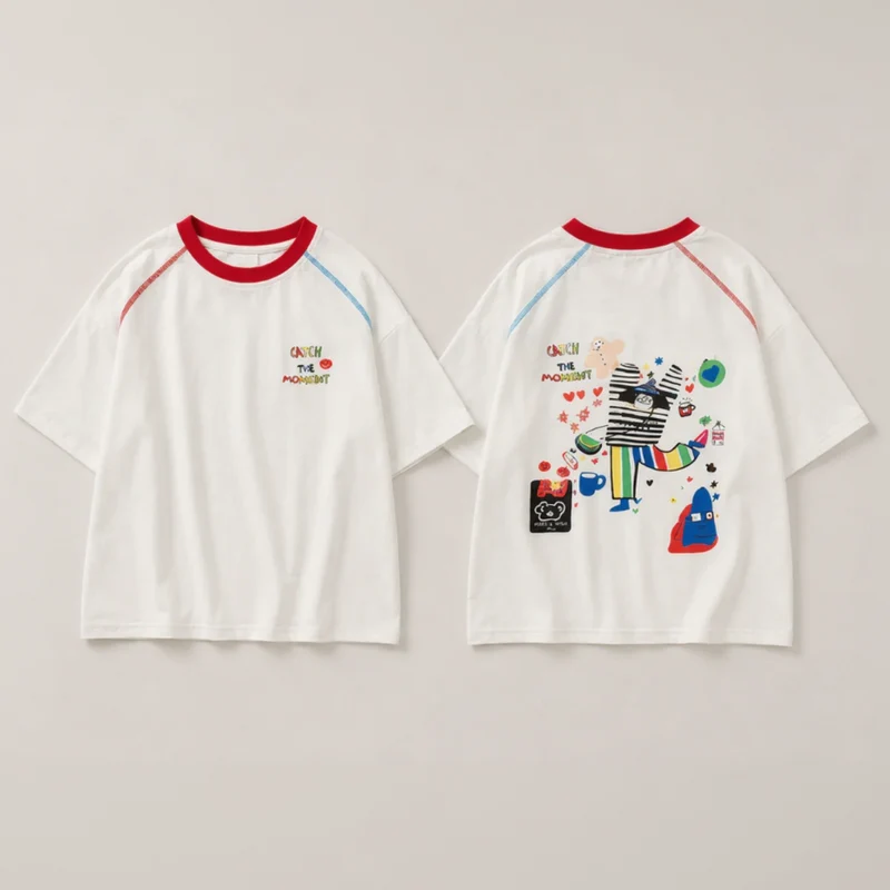 LittleVibe – Lek och kreativitet – T-shirt i stor storlek med färgglad illustration