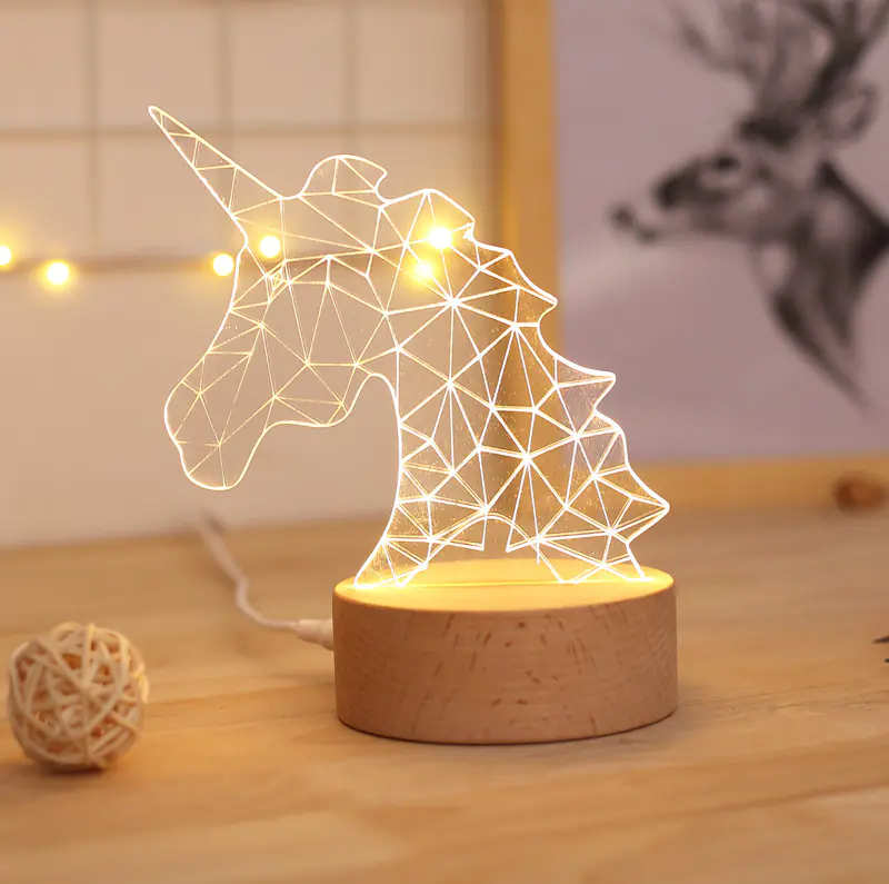 🦄 “Tänd magin i rummet” – Enhörning nattlampa (bordslampa)
