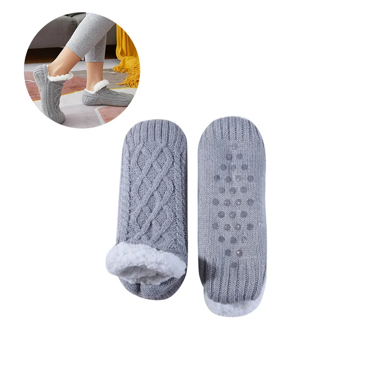 Toffelsockor med halkskydd - varma innesockor