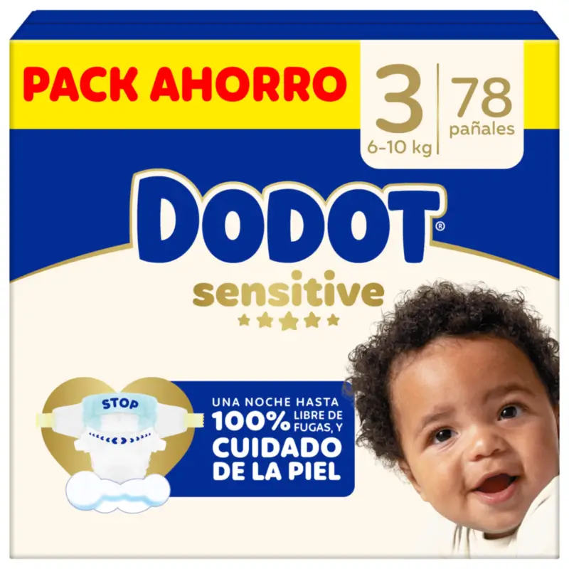Dodot Sensitive Size 3, 6kg-10kg, 78 Nappies