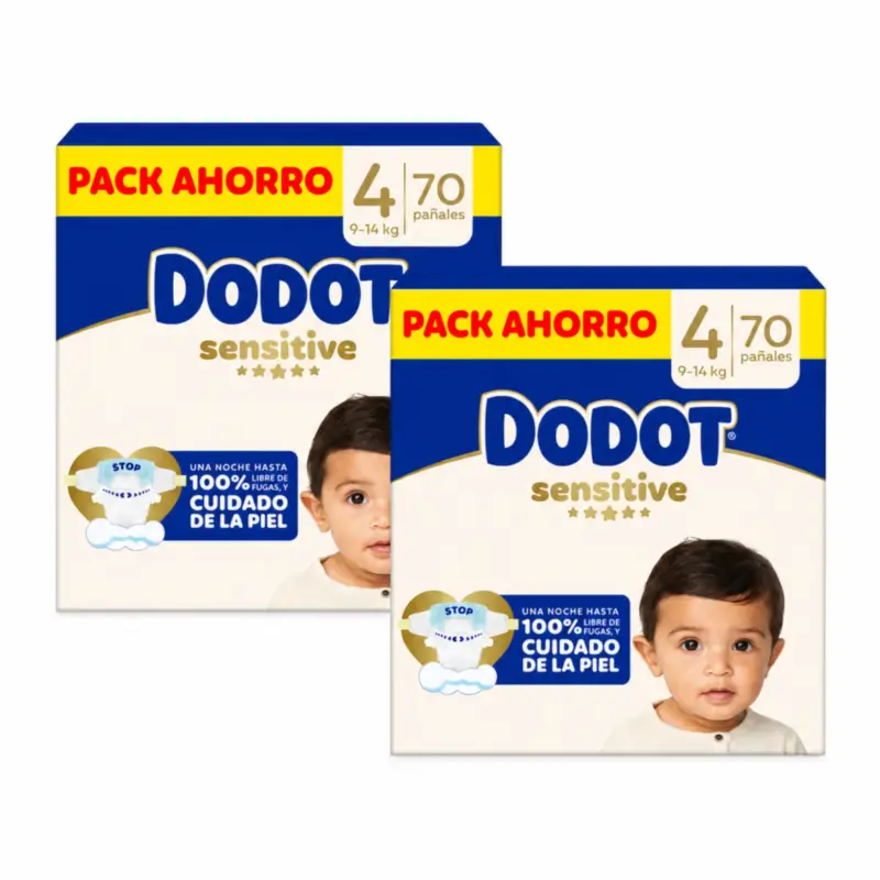 Dodot Sensitive Box Size 4, 2x70 Nappies