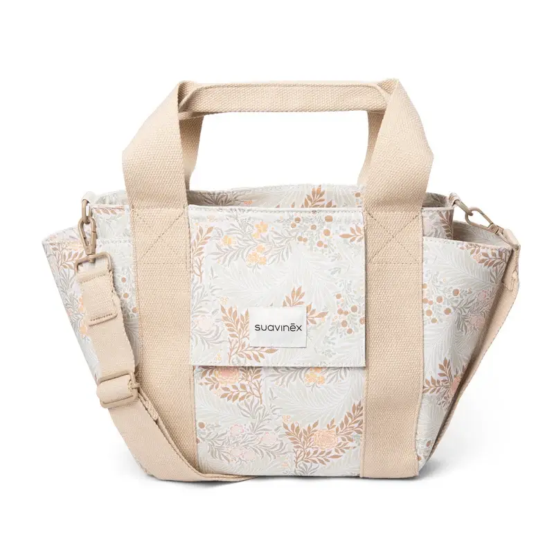 Suavinex Baby Trolley Bag Bread Bag Poetry Print Beige