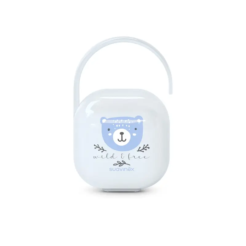 Suavinex Pacifier Holder +0 Months Wild&Free Blue