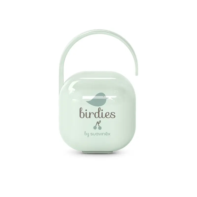 Suavinex Pacifier Holder +0 Months Birdies Green