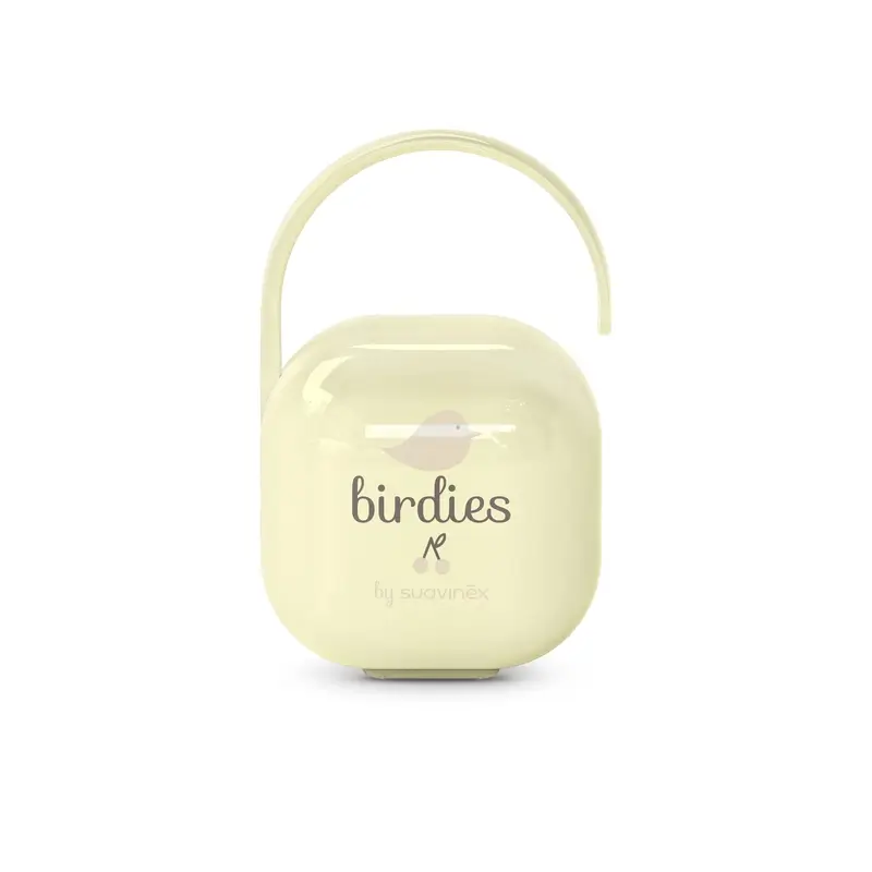 Suavinex Pacifier Holder +0 Months Birdies Beige