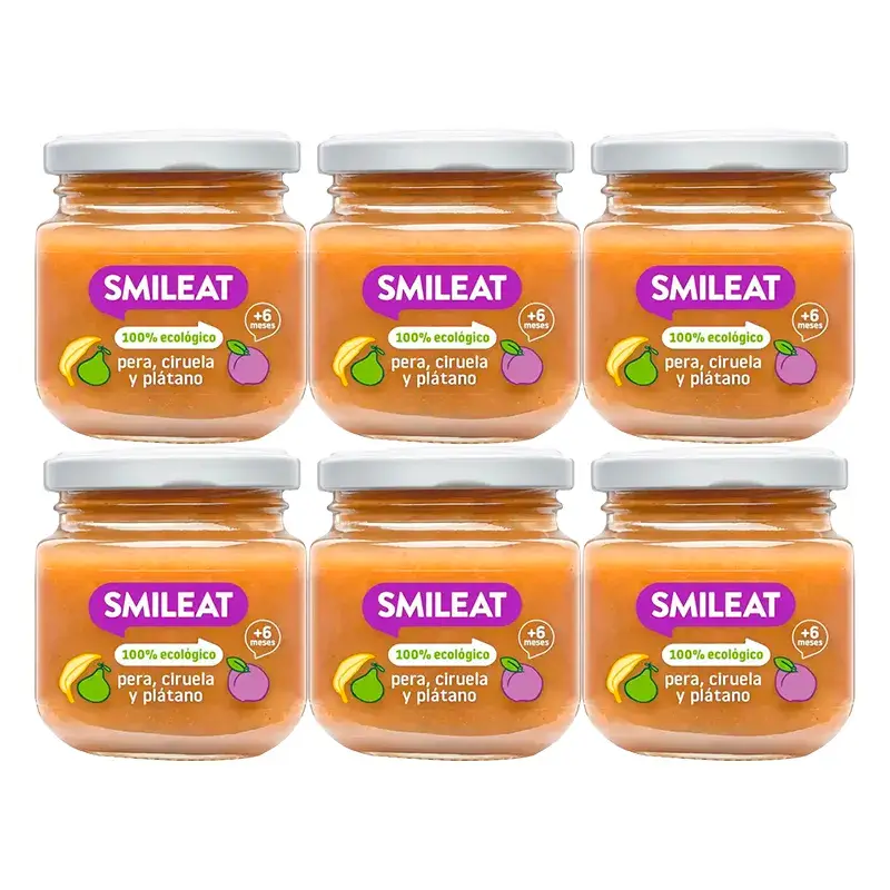Smileat Three Fruits Jar, Pack 6 x 130 Gr