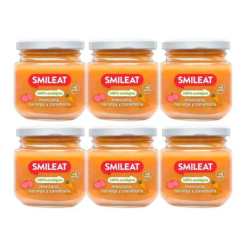 Smileat Apple, Orange & Carrot Small Cube, 6x130 Gr