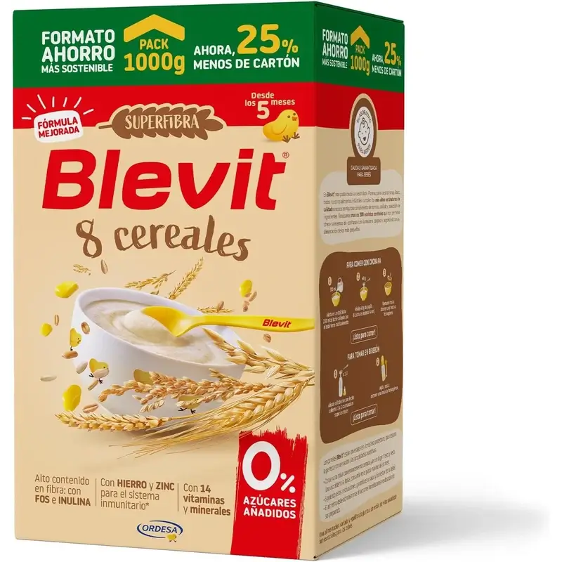 Blevit Infant Feeding Superfibre 8 Cereals Savings Format, 1000 g