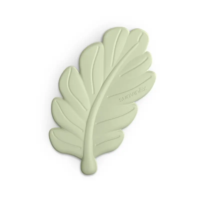 Suavinex Teether Silicone Leaf Teether, Poetry Green