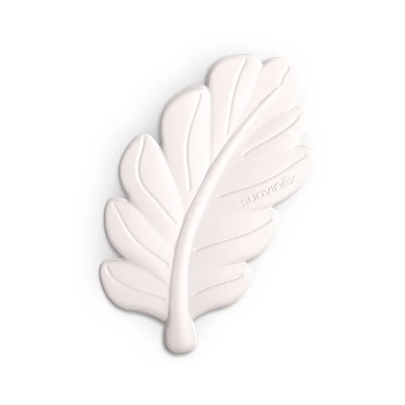 Suavinex Teether Silicone Leaf Teether, Pink Poetry