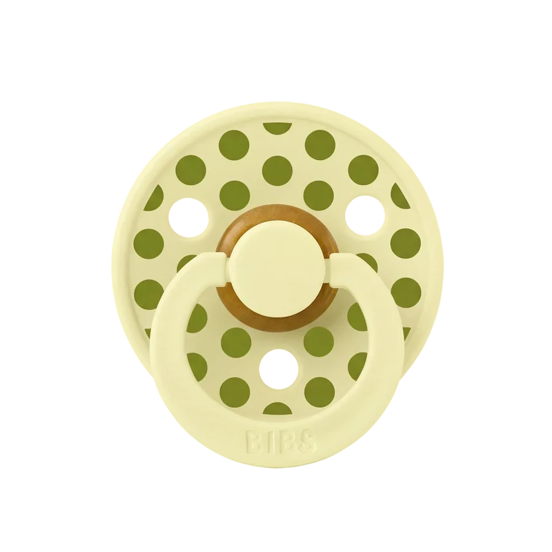 STUDIO Colour Pacifier Polka - Luna/Wasabi