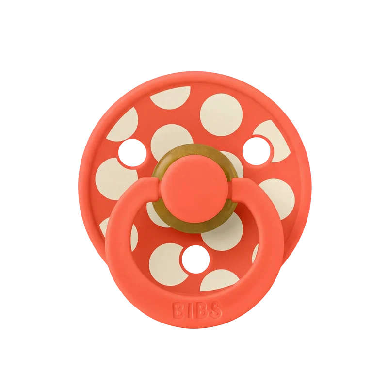 STUDIO Colour Pacifier Polka - Tango/Ivory
