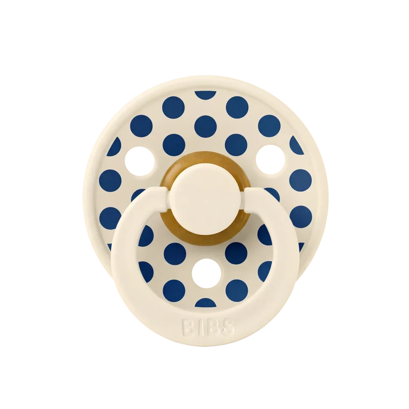 STUDIO Colour Pacifier Polka - Ivory/Deep Space
