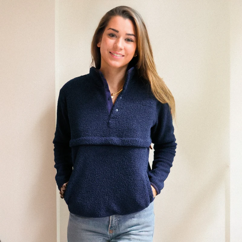 Breastfeeding Fleece Navy Blue