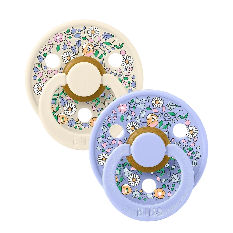 BIBS x LIBERTY Colour Pacifiers 2 Pack Chloe Meadow - Ivory Mix