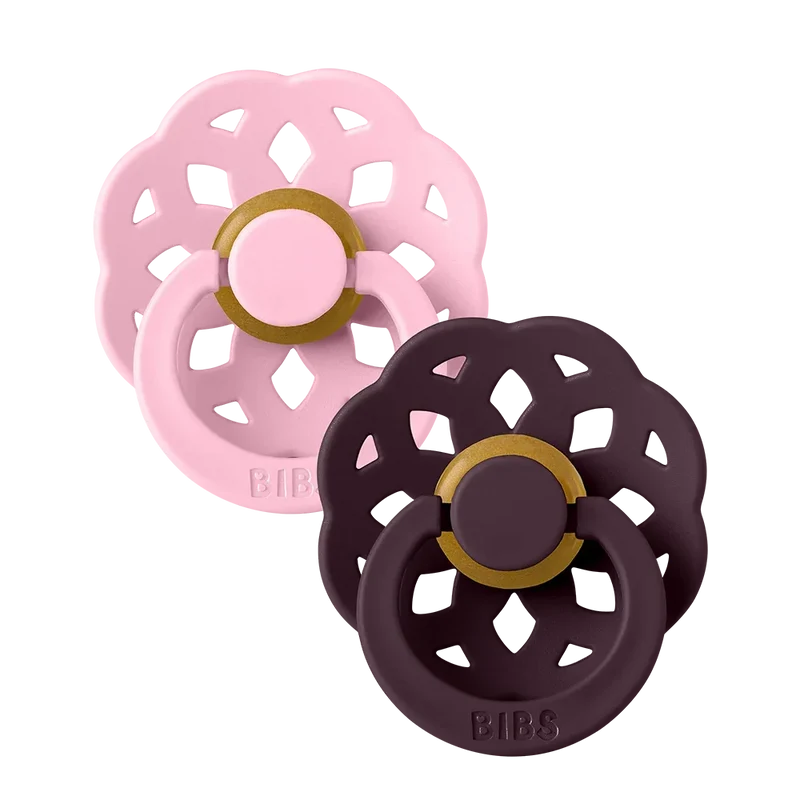 Boheme Pacifiers 2 Pack - Baby Pink/Plum