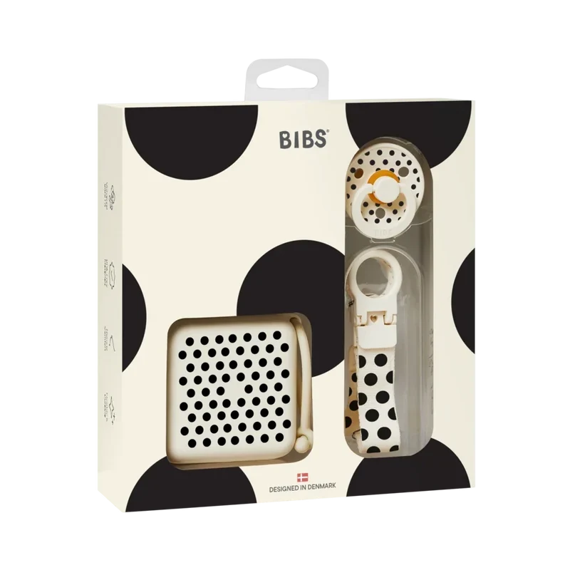 Soothe & Go Polka Gift Set - Ivory/Black