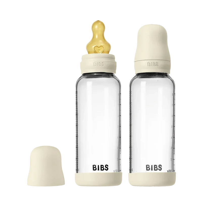 Baby Glass Bottle Set 240ml 2 Pack Latex - Ivory