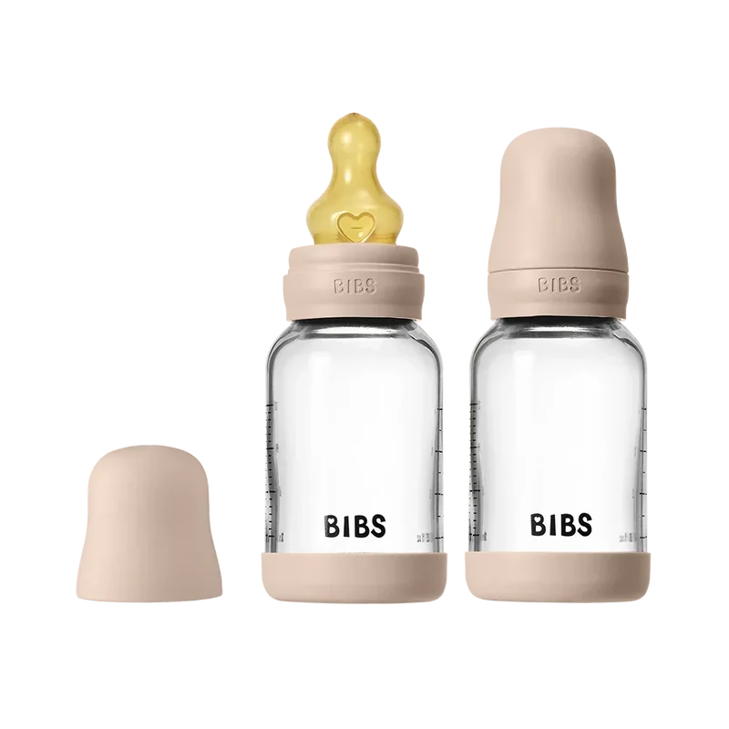 Baby Glass Bottle Set 120ml 2 Pack Latex - Blush