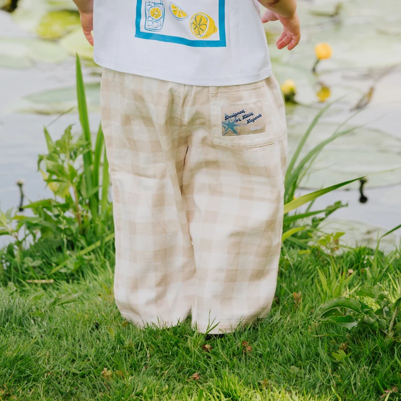 Gingham Adventure Pants Oatmeal