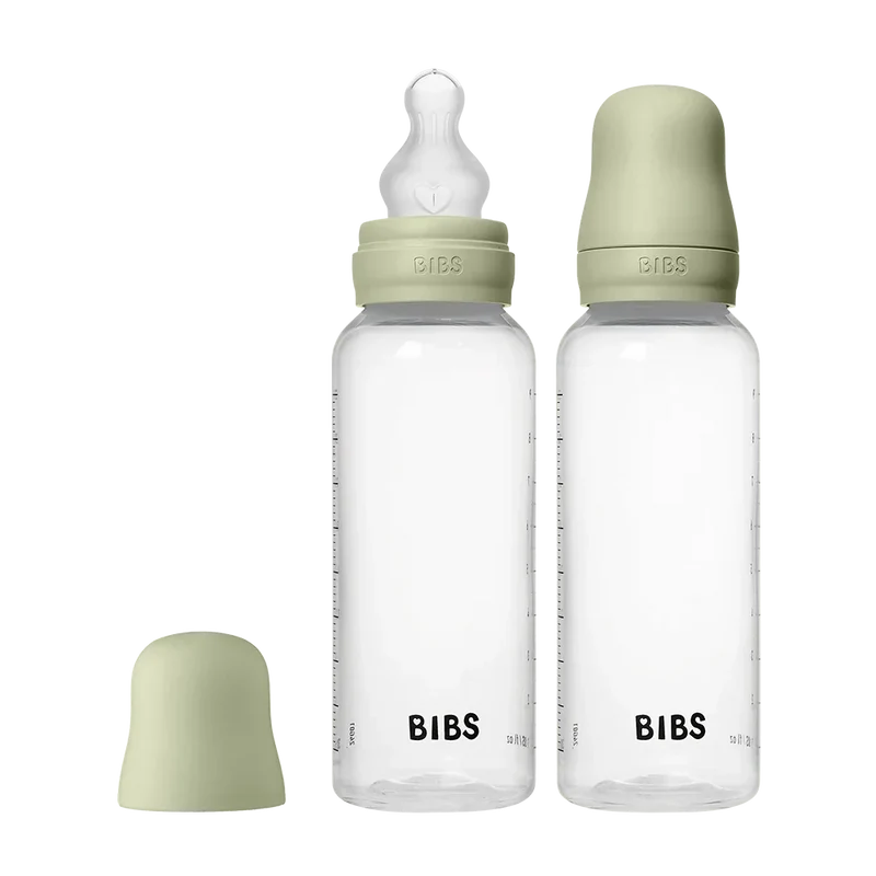 Baby BPA-Free PP Bottle Set 270ml 2 Pack Silicone - Sage