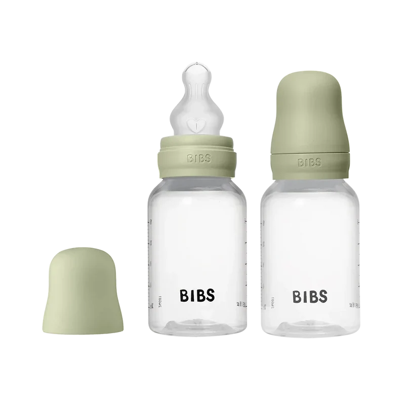 Baby BPA-Free PP Bottle Set 150ml 2 Pack Silicone - Sage