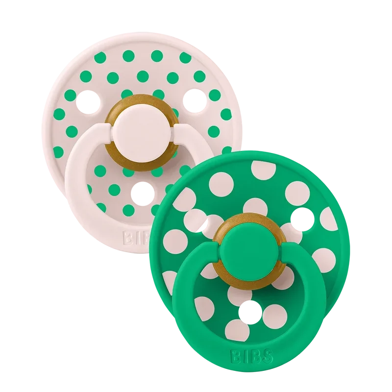 STUDIO Colour Pacifiers 2 Pack Polka - Petal/Cactus