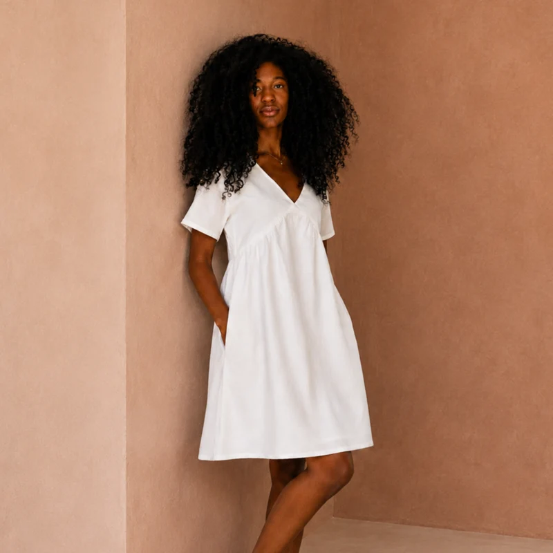 Portofino Breastfeeding Dress White