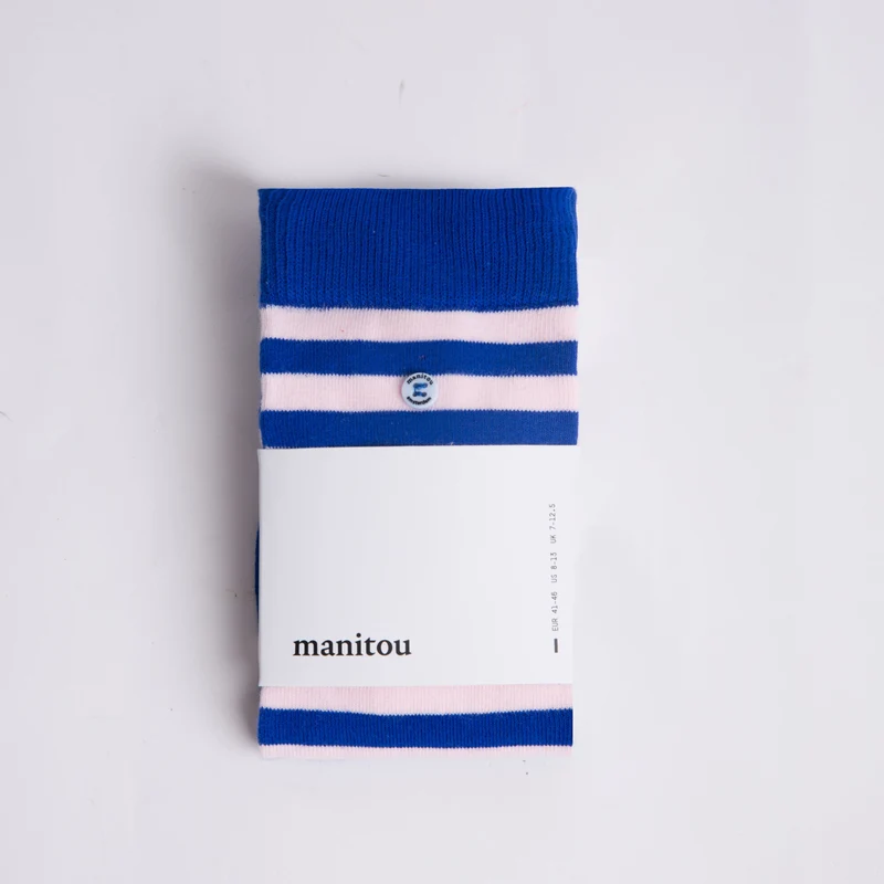 Manitou Socks Stripe Affairs Electric Blue and Pink Panther