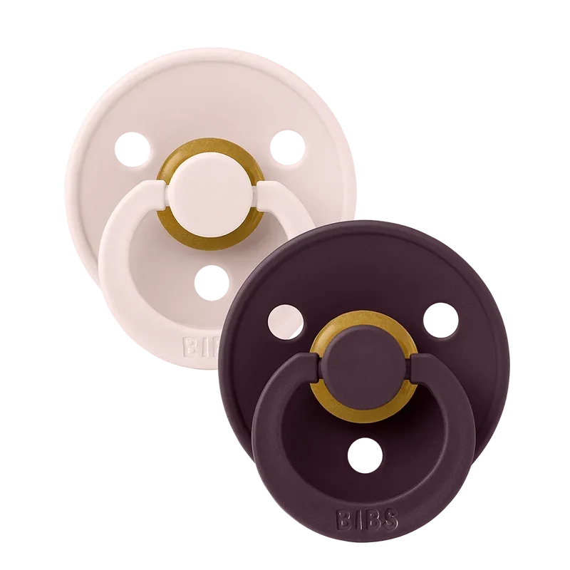 Colour Pacifiers 2 Pack - Petal/Plum