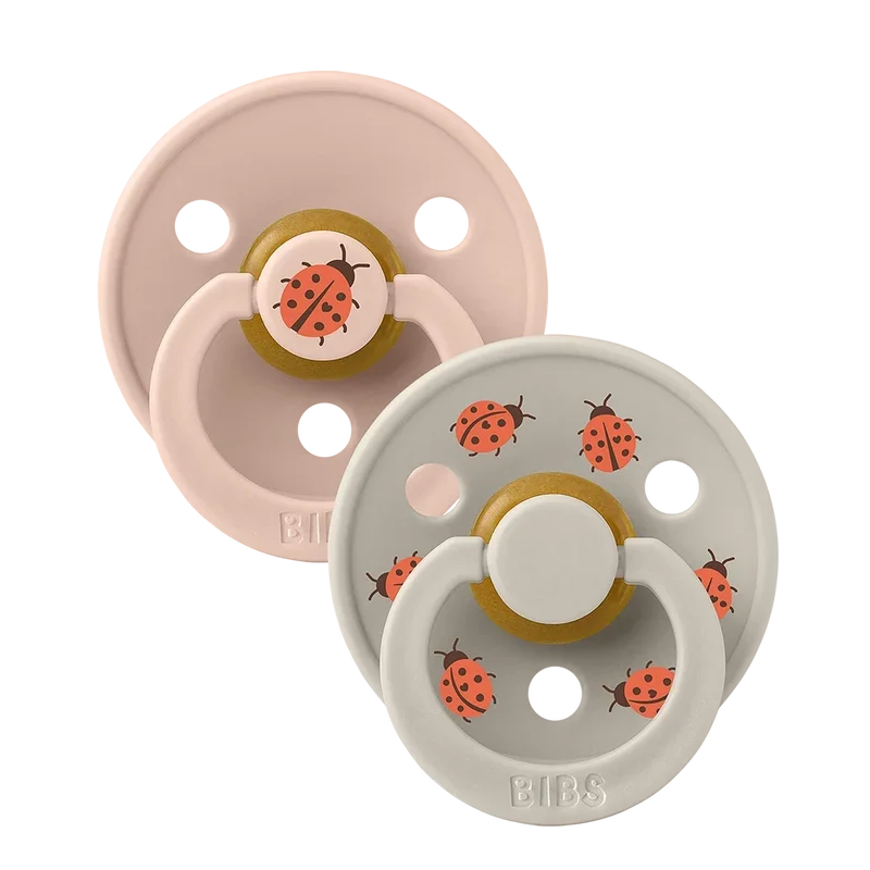STUDIO Colour Pacifiers 2 Pack Ladybug - Blush/Sand
