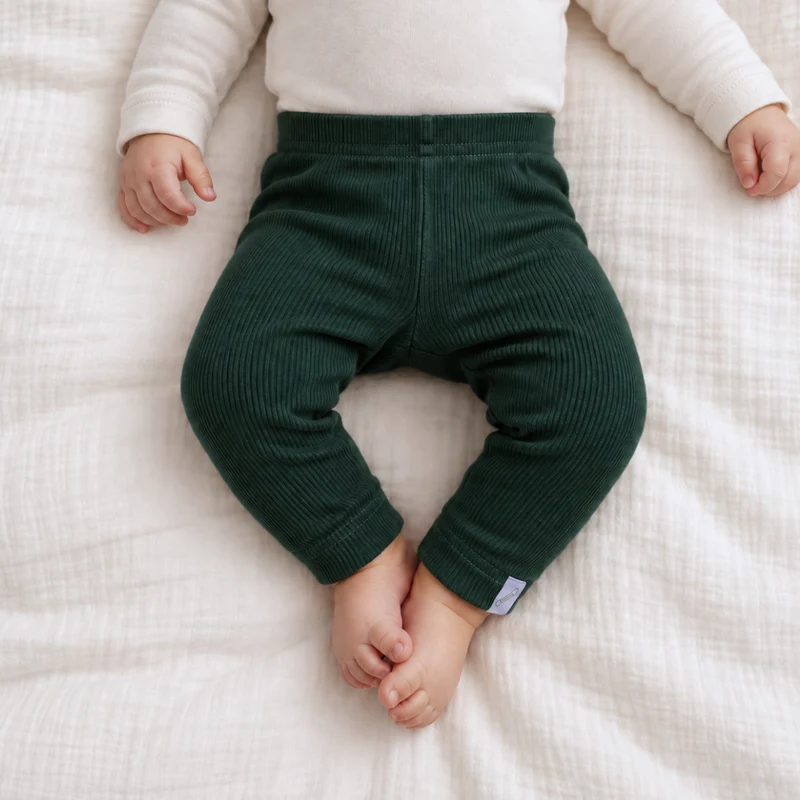 Ribbed Bamboo Leggings Olive