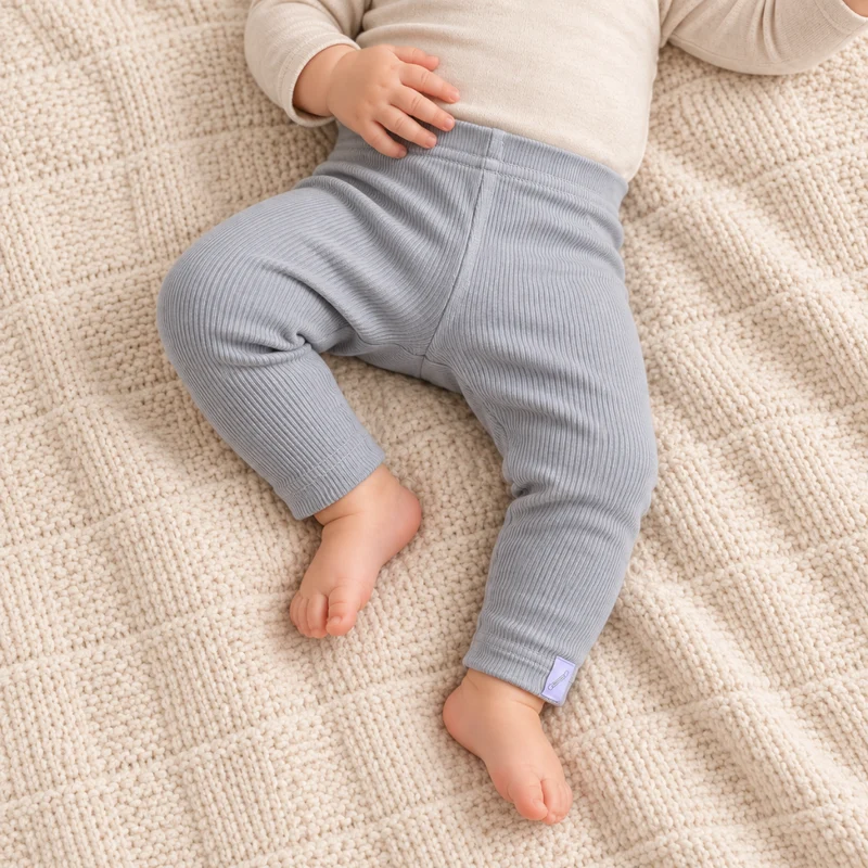Ribbed Bamboo Leggings Fog