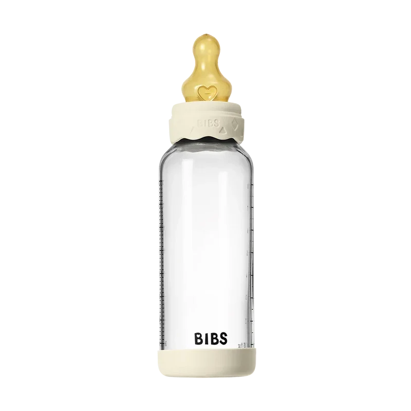 Baby Glass Bottle Boheme Set 240ml Latex - Ivory