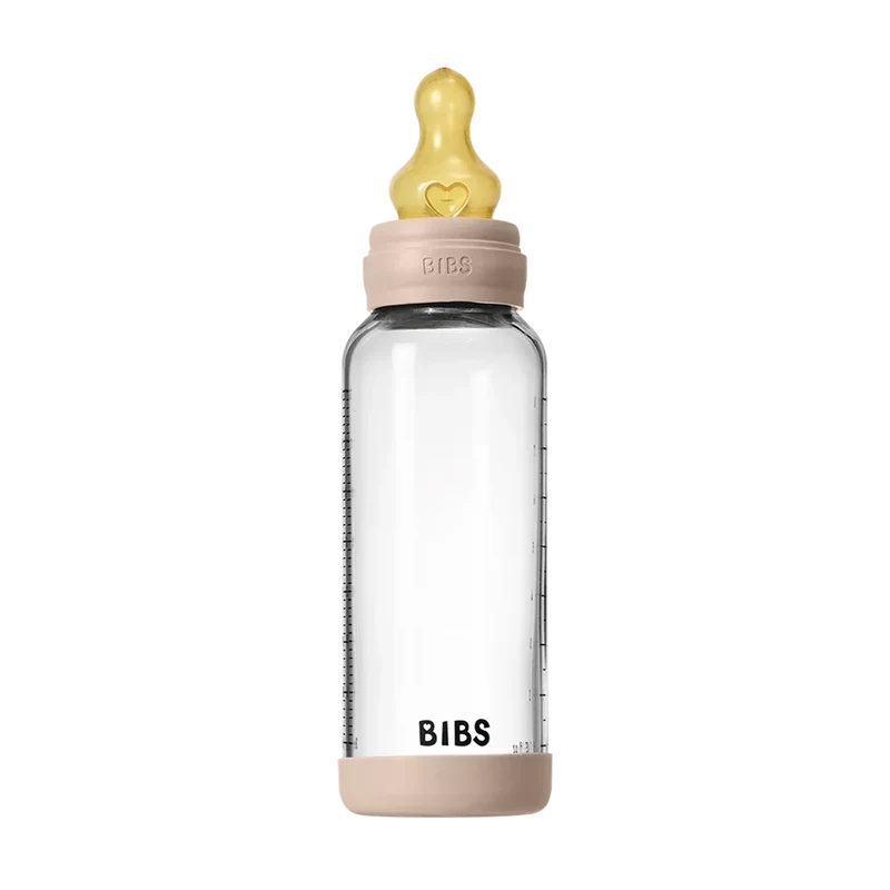 Baby Glass Bottle Set 240ml Latex - Blush