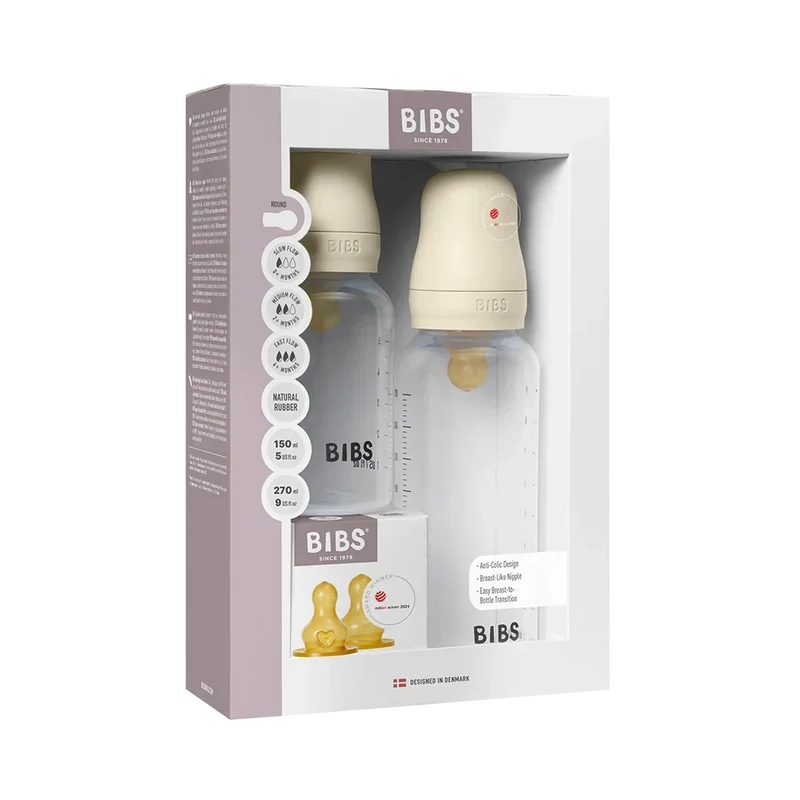 Baby BPA-Free PP Bottle Grow and Flow set 150ml/270ml Latex - Ivory